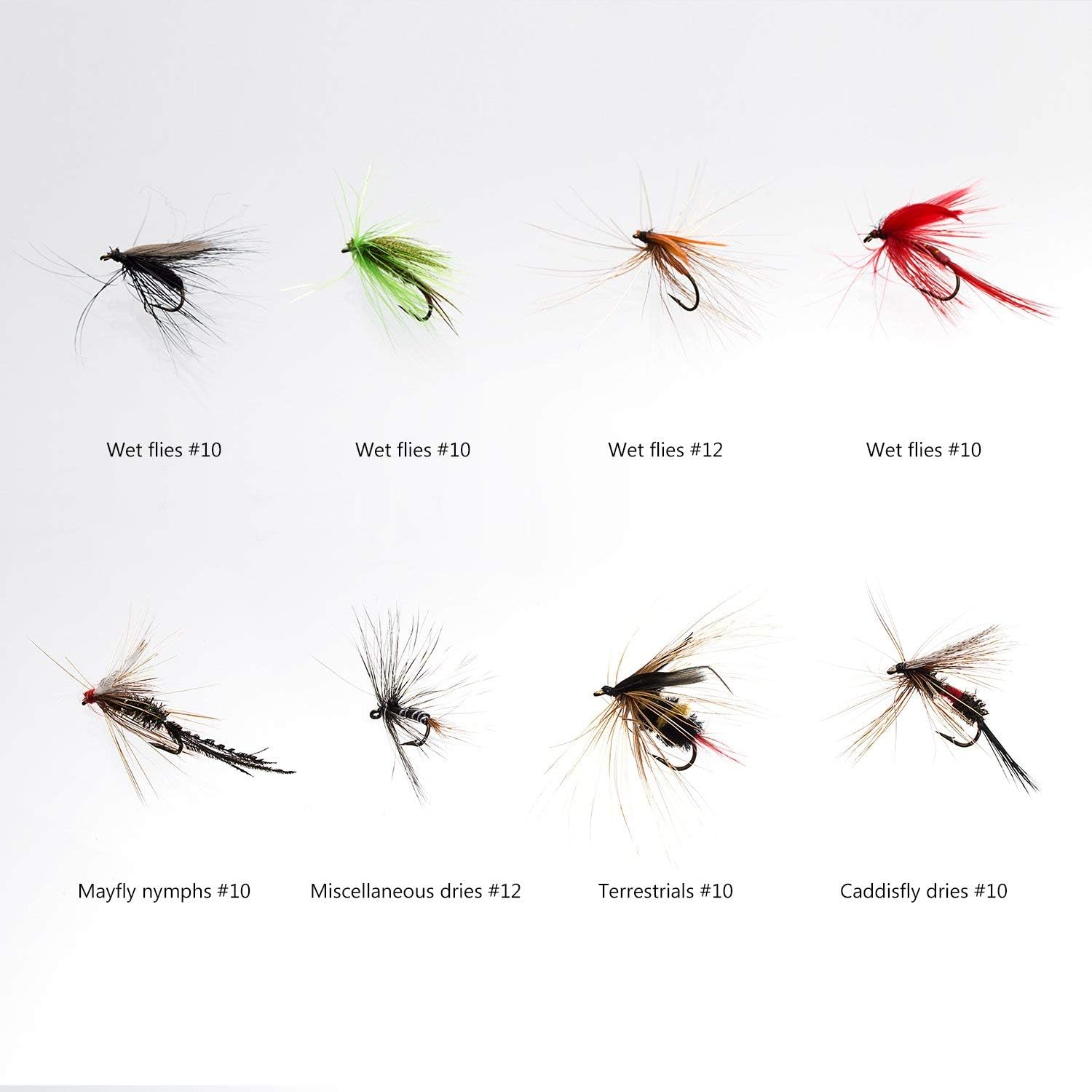 Fly Fishing Flies Assortment Kit 30 pcs Dry Wet Nyphms Tenkara Popper –  cingloong