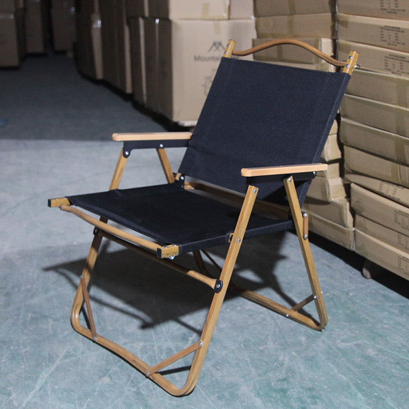 Load image into Gallery viewer, Cingloong Foldable Wooden Grain Aluminum Camping Chair

